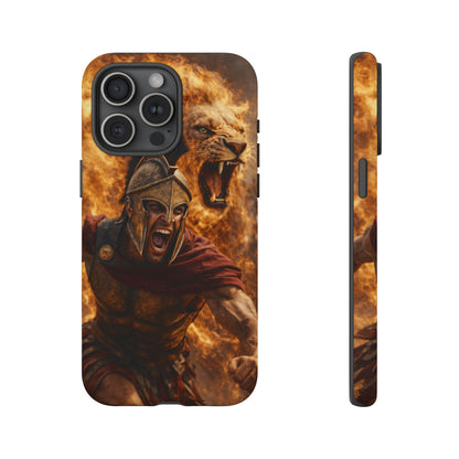 Spartan Lion Phone Case – Fierce Warrior Armor iPhone Case