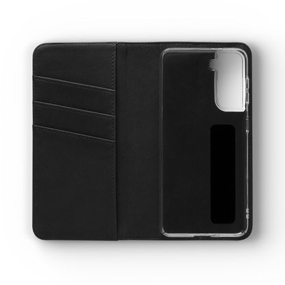 Wolf at Moonlit Ruins Flip Case — Mystical Nightscape Phone Wallet