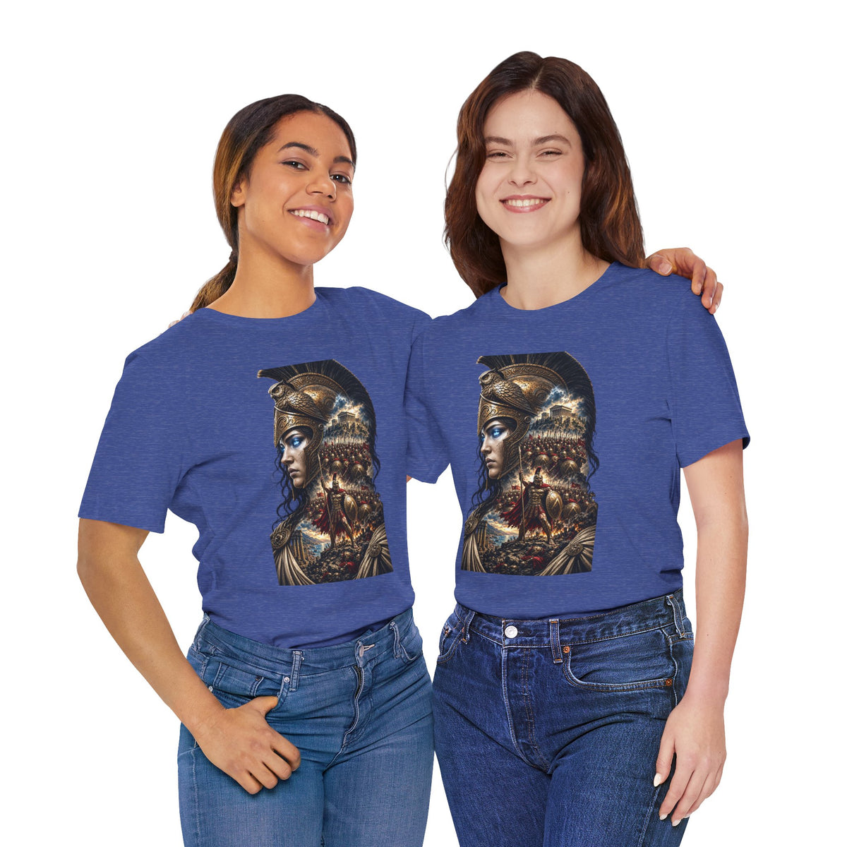 Spartan Warrior Graphic Tee — Mythic Helmet Portrait T‑Shirt