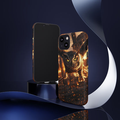 Owl in Flames Phone Case