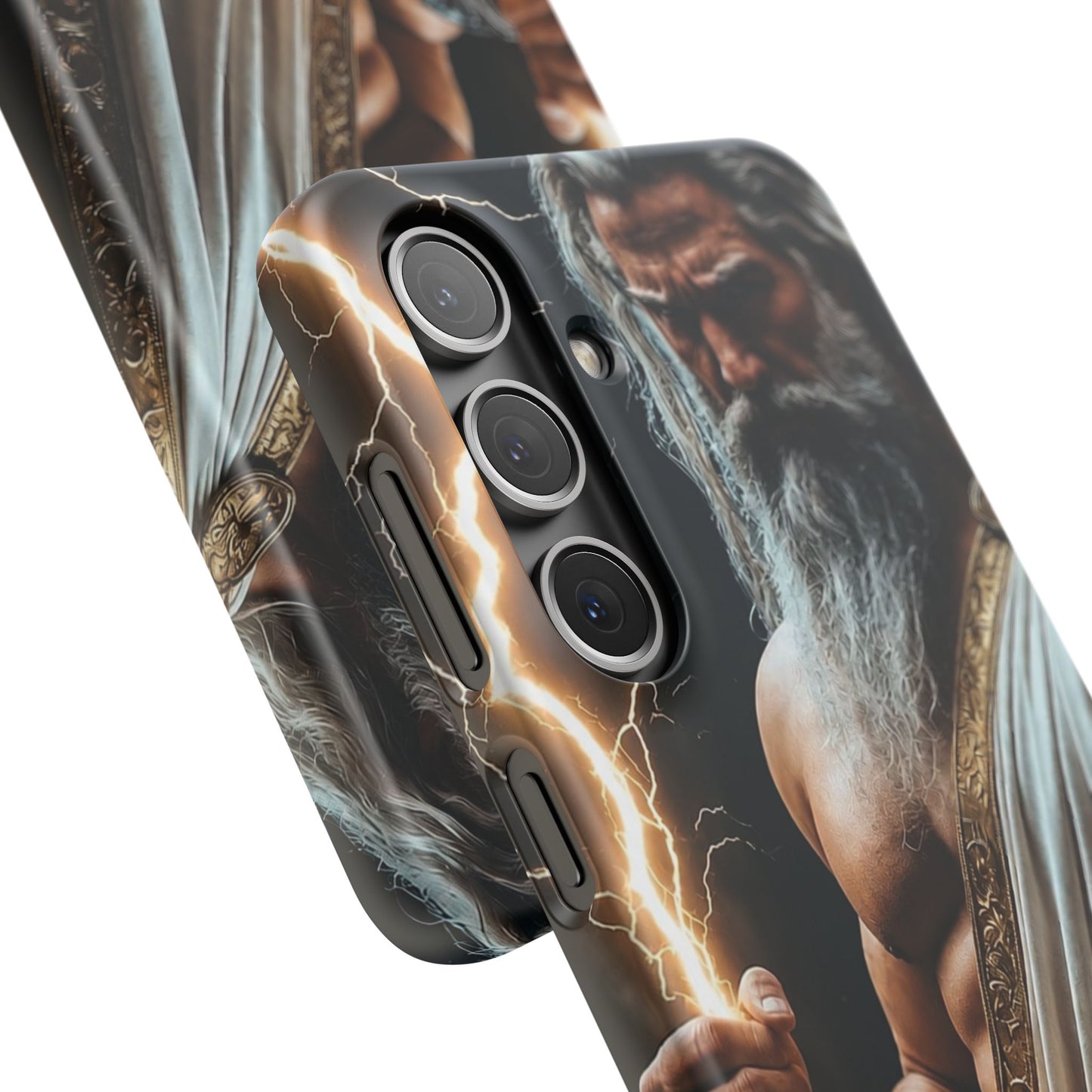 Zeus Lightning Phone Case — Mythic God Portrait Snap Case