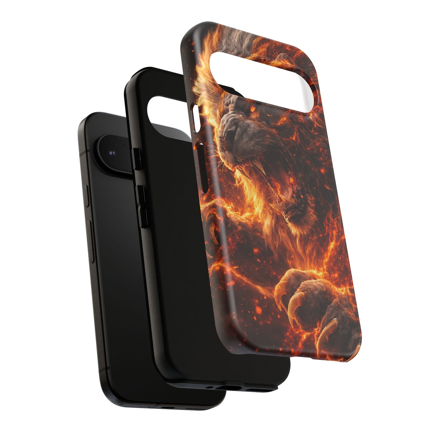 Fire Lion Phone Case — Fierce Flaming Lion Armor for Smartphones