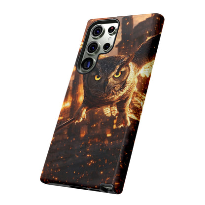 Owl in Flames Phone Case