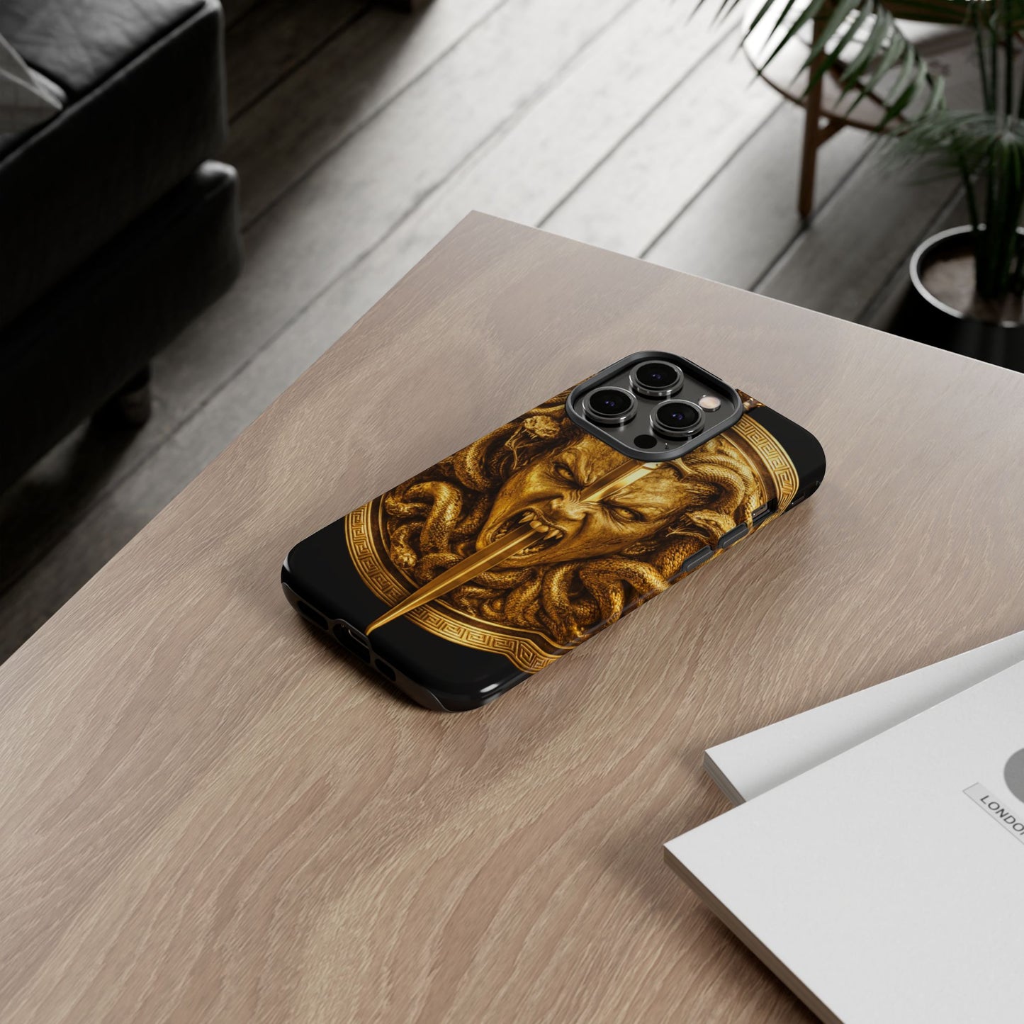 Phone Case — Gold Medusa Dagger Armor iPhone Cover