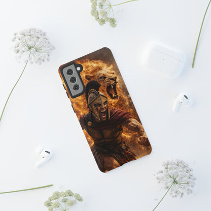 Spartan Lion Phone Case – Fierce Warrior Armor iPhone Case