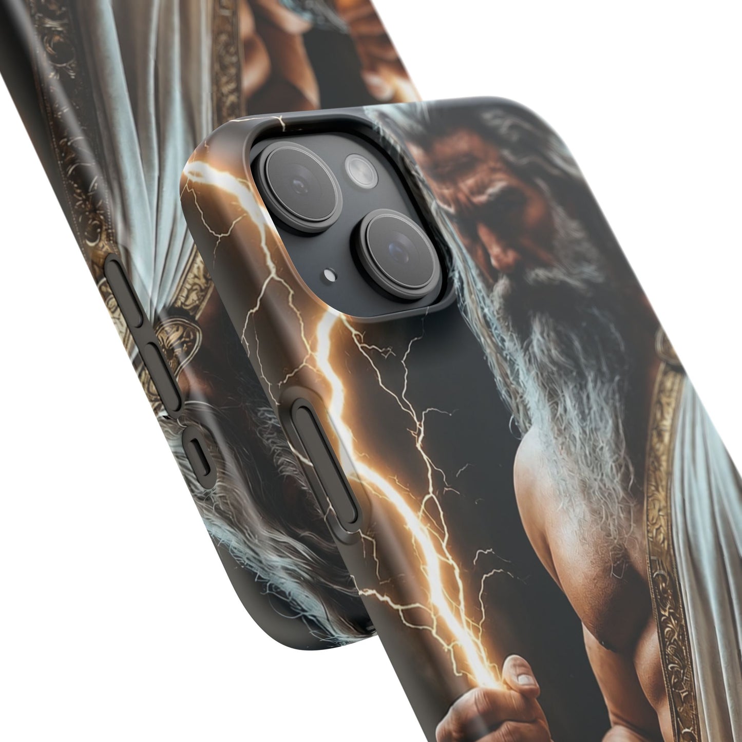 Zeus Lightning Phone Case — Mythic God Portrait Snap Case