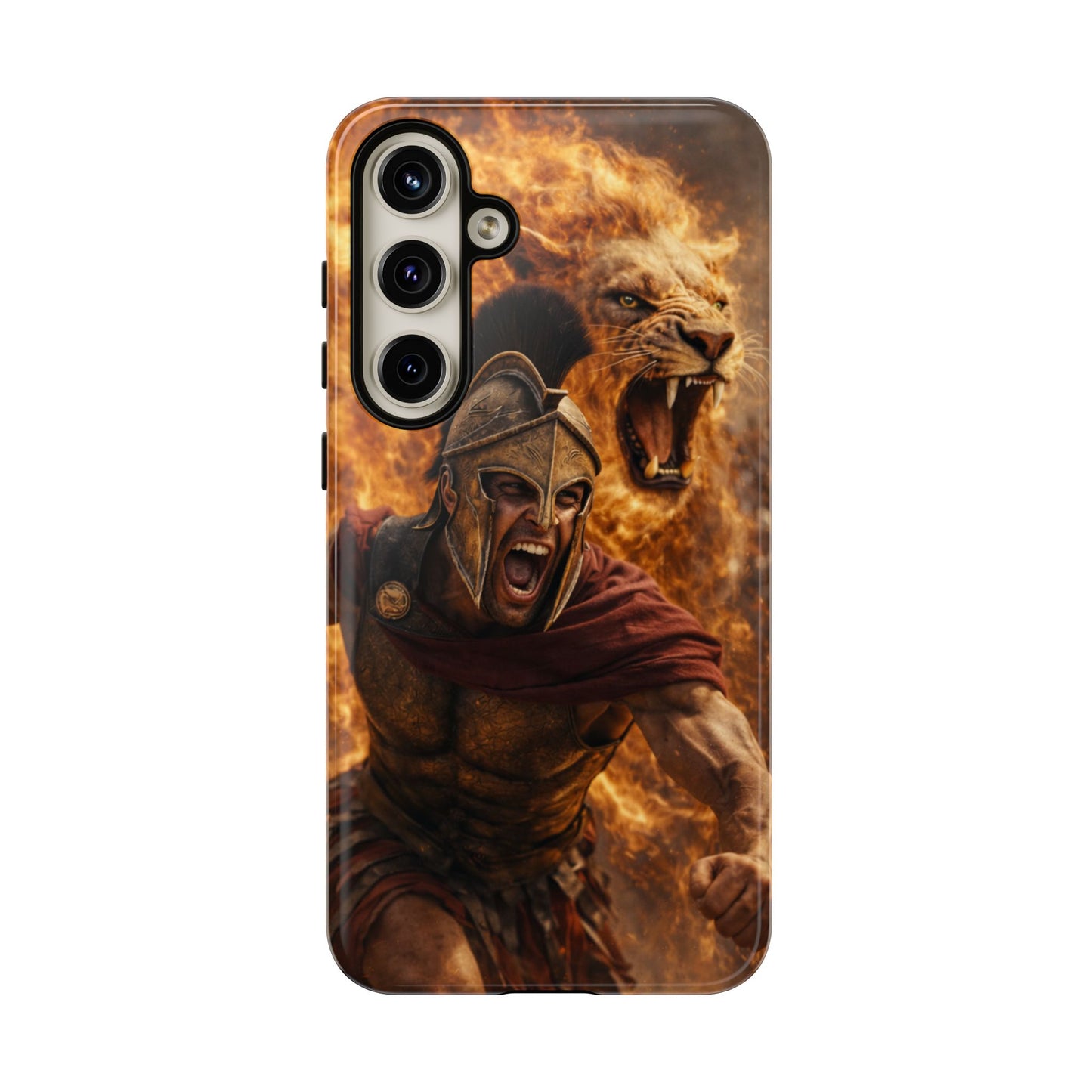 Spartan Lion Phone Case – Fierce Warrior Armor iPhone Case