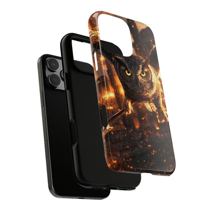 Owl in Flames Phone Case