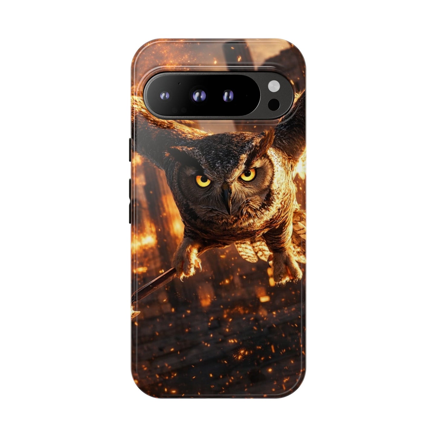 Owl in Flames Phone Case