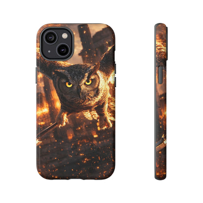 Owl in Flames Phone Case