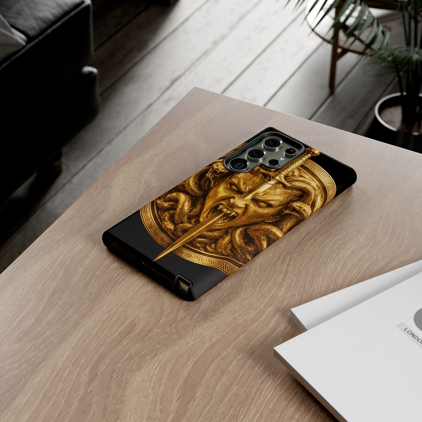 Phone Case — Gold Medusa Dagger Armor iPhone Cover