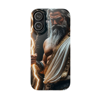 Zeus Lightning Phone Case — Mythic God Portrait Snap Case