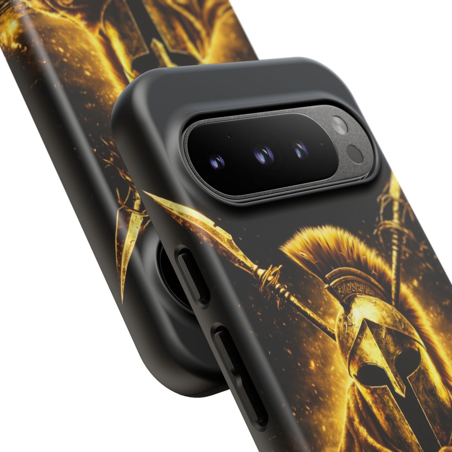 Spartan Helmet Gold Phone Case - Tough Warrior Armor Phone Cover