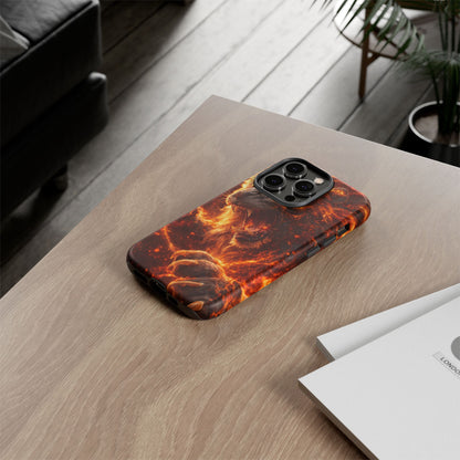 Fire Lion Phone Case — Fierce Flaming Lion Armor for Smartphones
