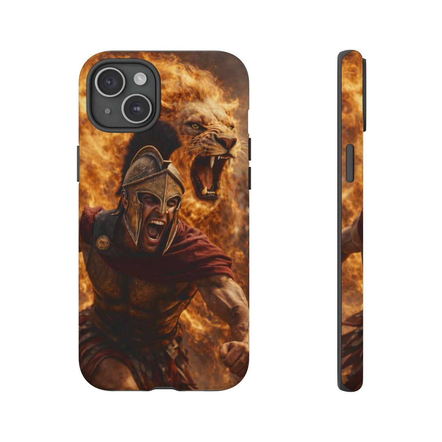 Spartan Lion Phone Case – Fierce Warrior Armor iPhone Case