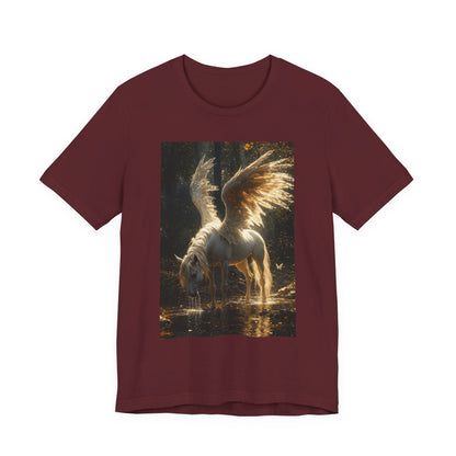 Pegasus Art Tee — Golden Winged Horse Graphic T-Shirt