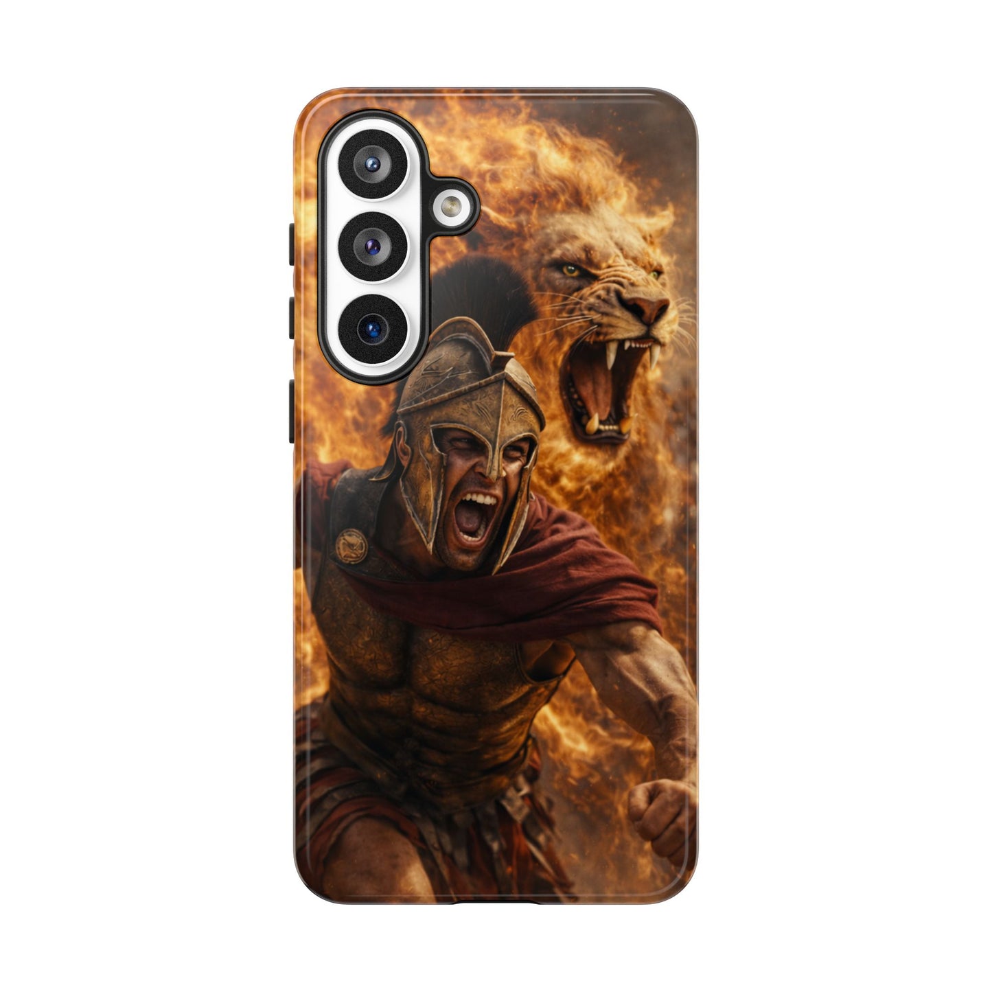 Spartan Lion Phone Case – Fierce Warrior Armor iPhone Case
