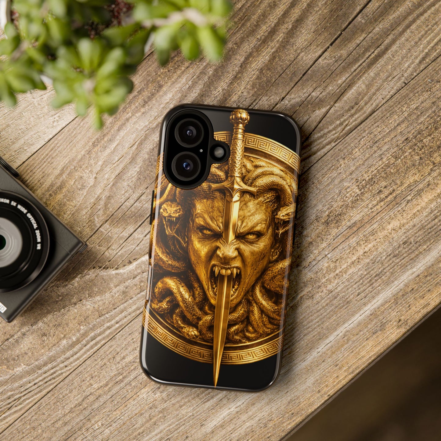 Phone Case — Gold Medusa Dagger Armor iPhone Cover
