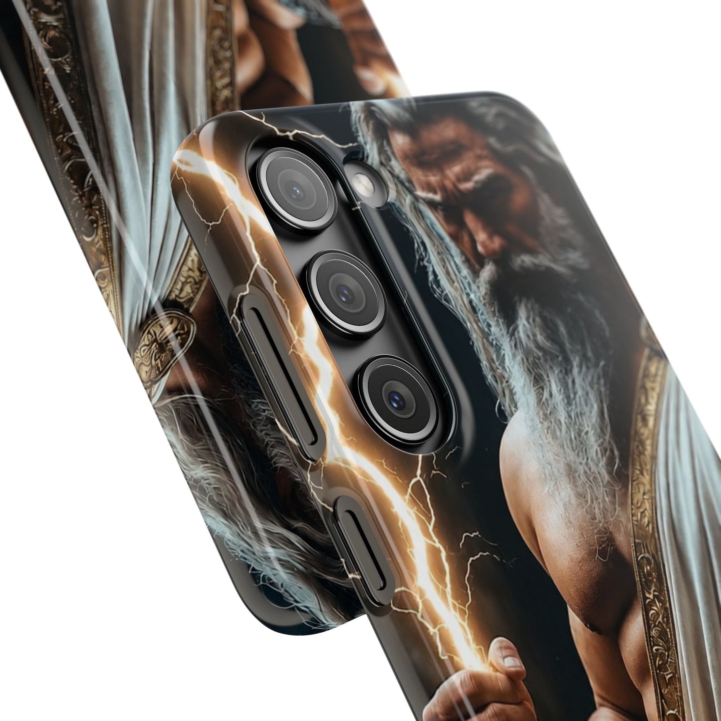 Zeus Lightning Phone Case — Mythic God Portrait Snap Case