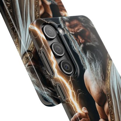 Zeus Lightning Phone Case — Mythic God Portrait Snap Case