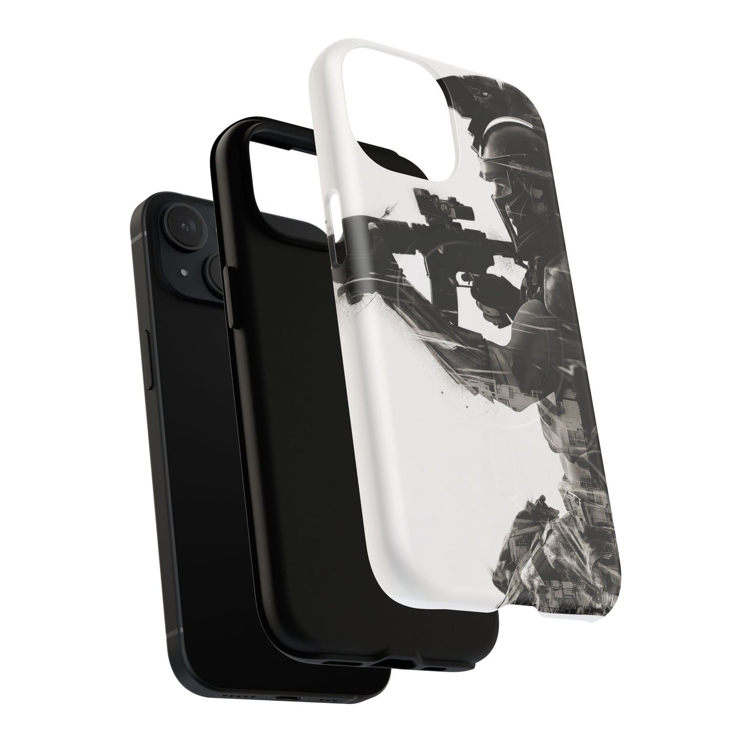 Tough Magnetic Case — Tactical Soldier Silhouette iPhone Cover
