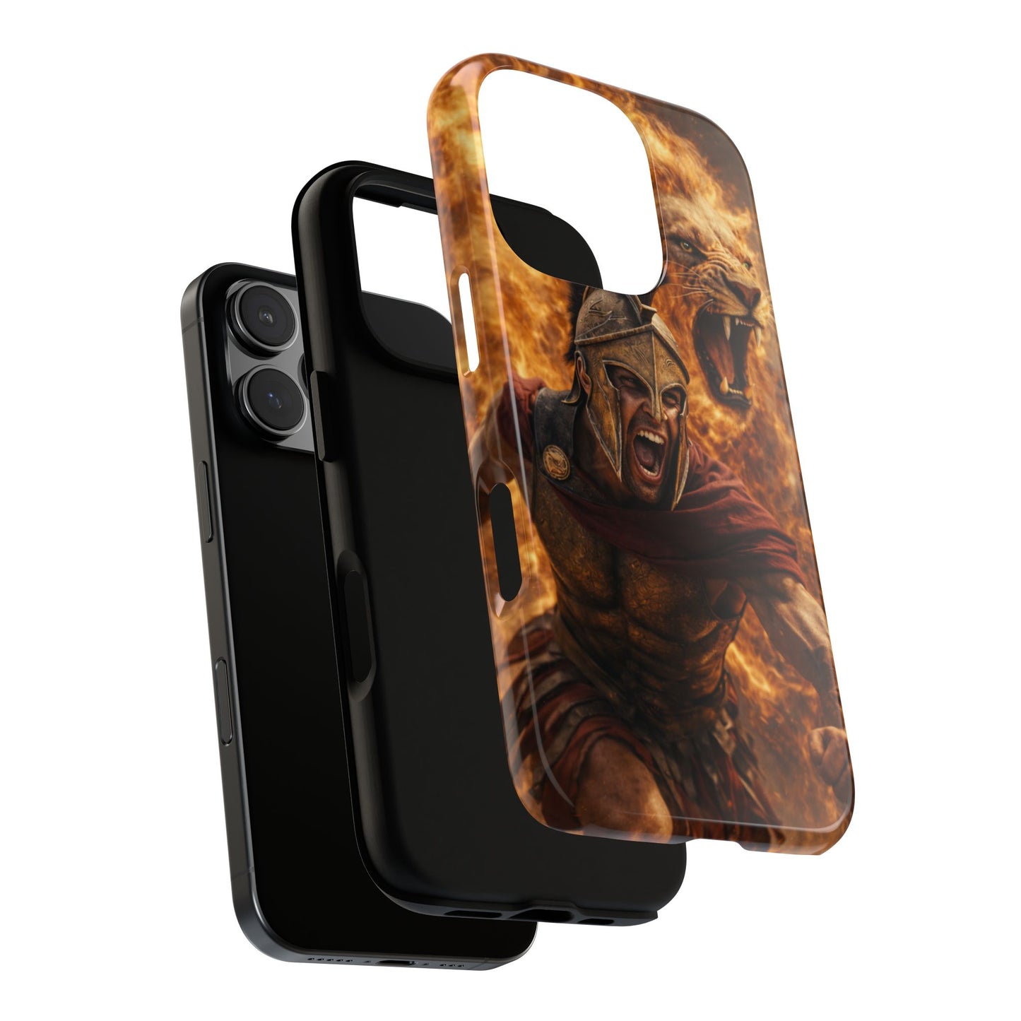 Spartan Lion Phone Case – Fierce Warrior Armor iPhone Case