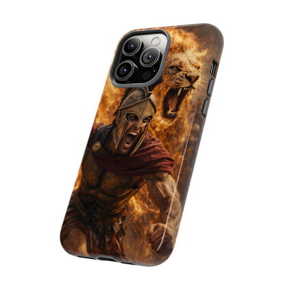 Spartan Lion Phone Case – Fierce Warrior Armor iPhone Case