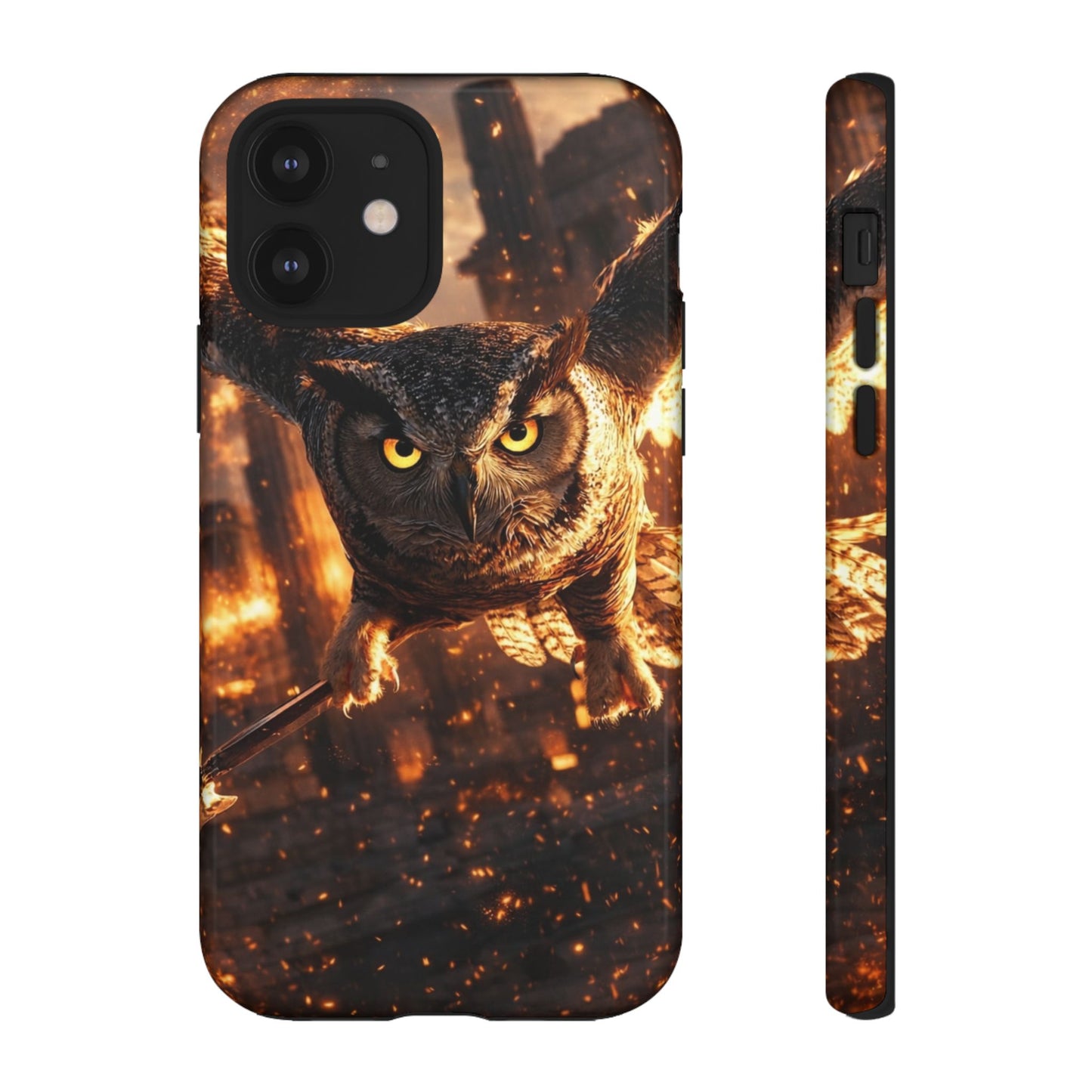 Owl in Flames Phone Case