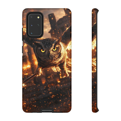 Owl in Flames Phone Case
