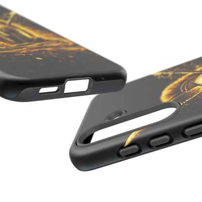 Spartan Helmet Gold Phone Case - Tough Warrior Armor Phone Cover
