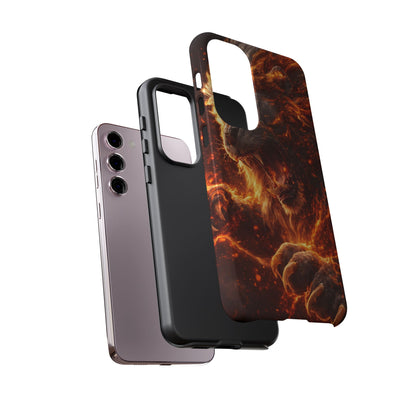 Fire Lion Phone Case — Fierce Flaming Lion Armor for Smartphones