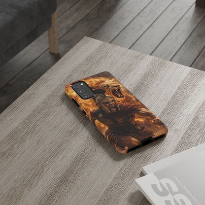 Spartan Lion Phone Case – Fierce Warrior Armor iPhone Case