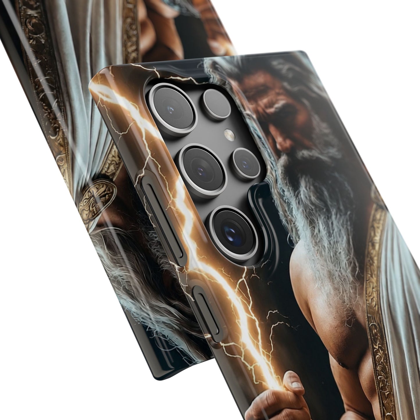 Zeus Lightning Phone Case — Mythic God Portrait Snap Case