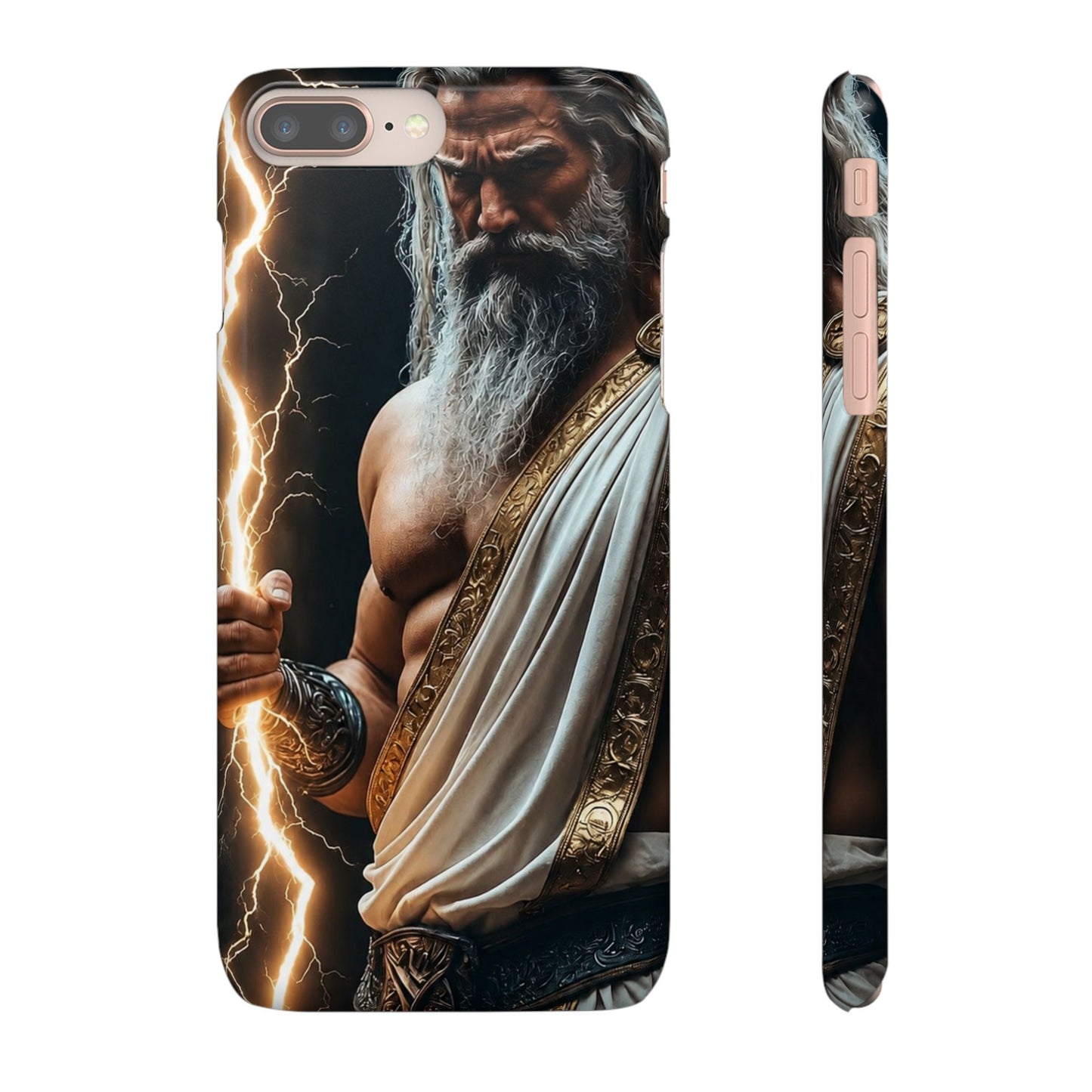Zeus Lightning Phone Case — Mythic God Portrait Snap Case