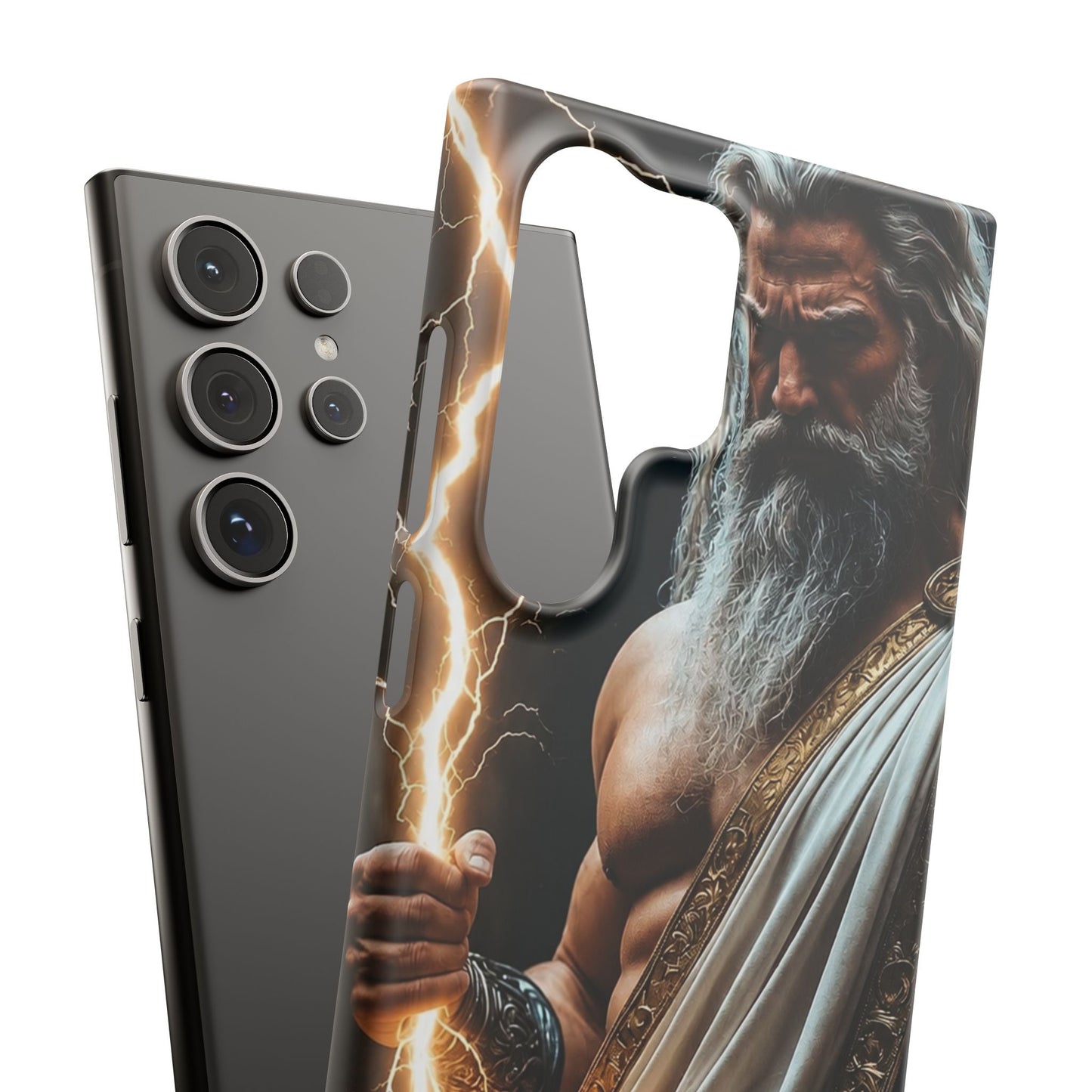 Zeus Lightning Phone Case — Mythic God Portrait Snap Case