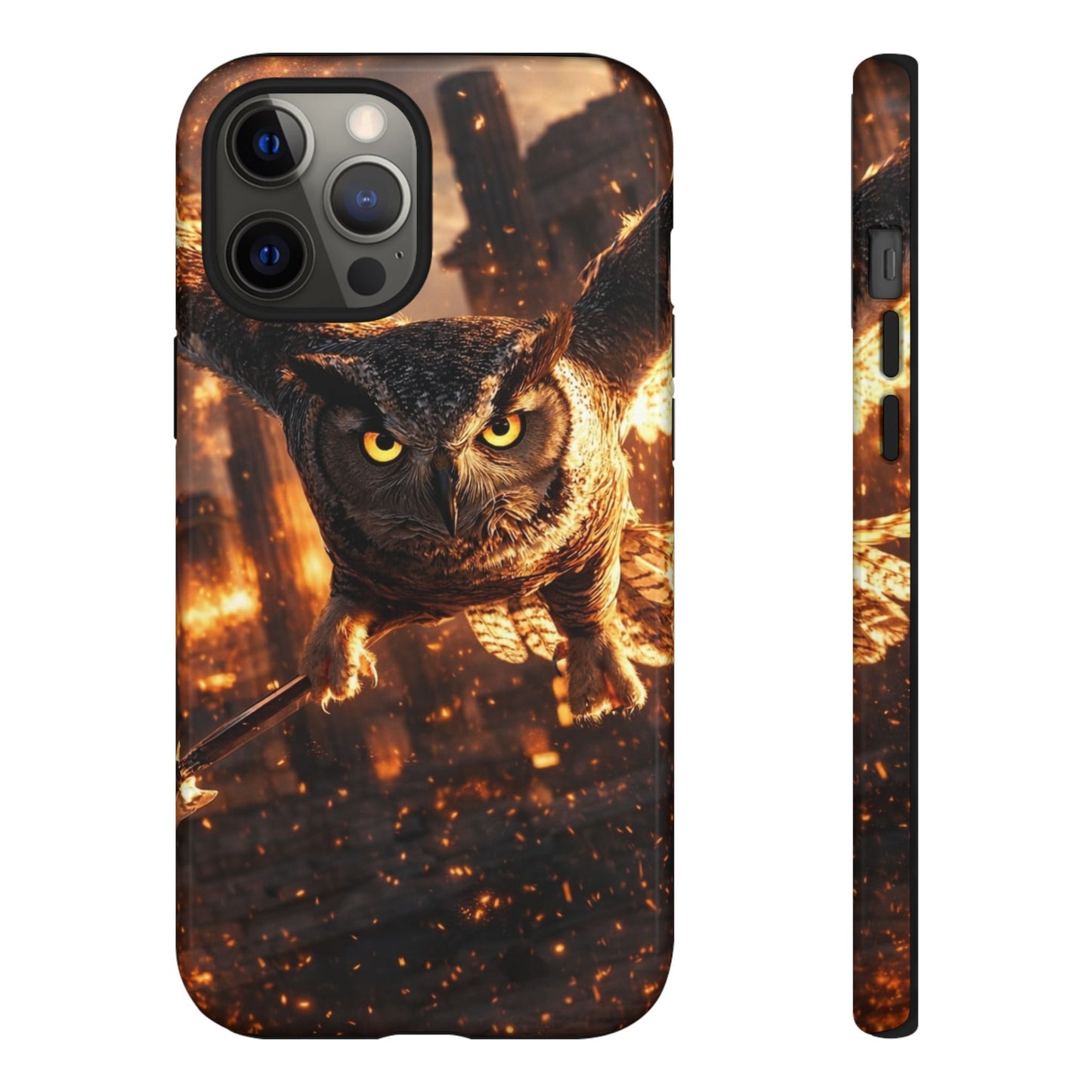 Owl in Flames Phone Case