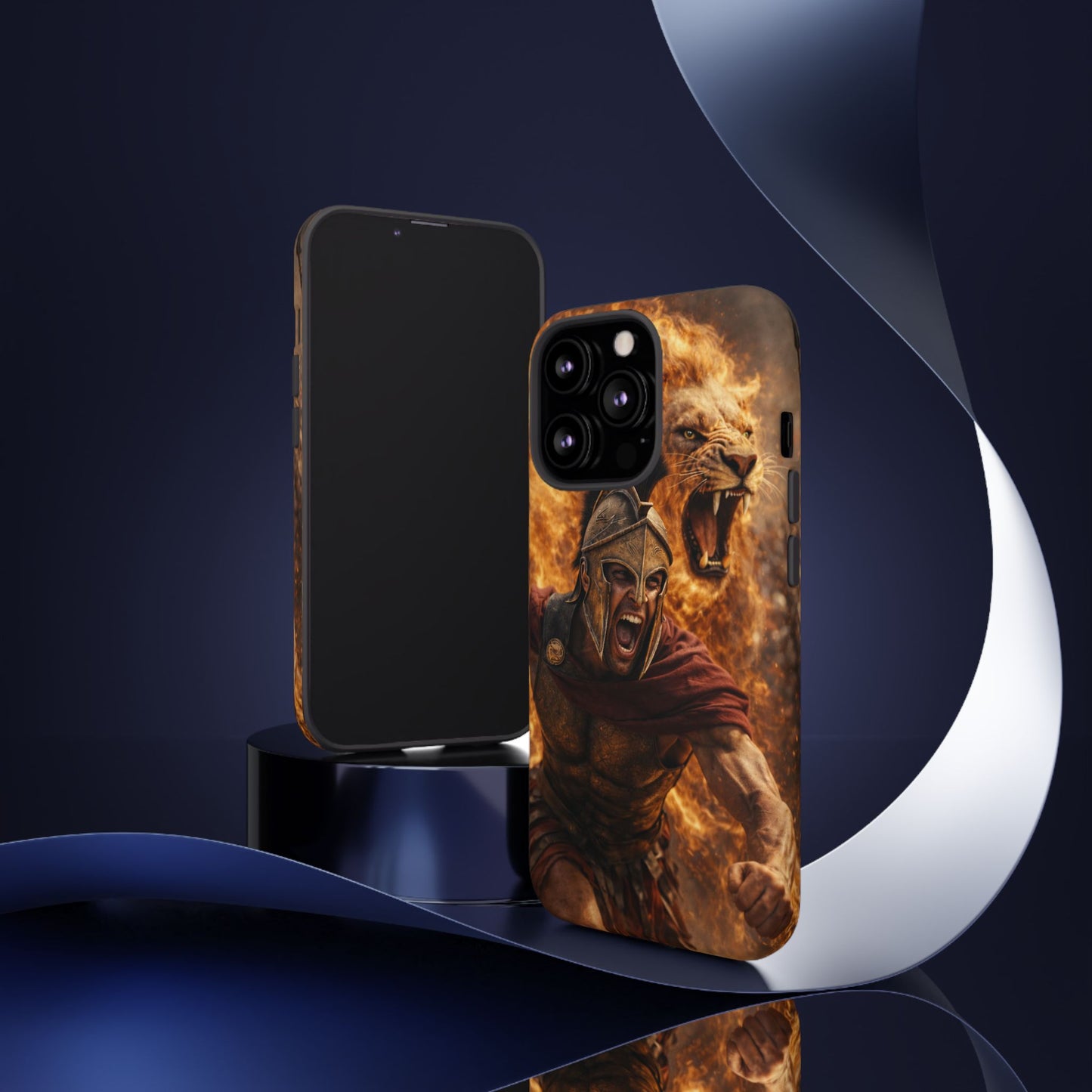 Spartan Lion Phone Case – Fierce Warrior Armor iPhone Case