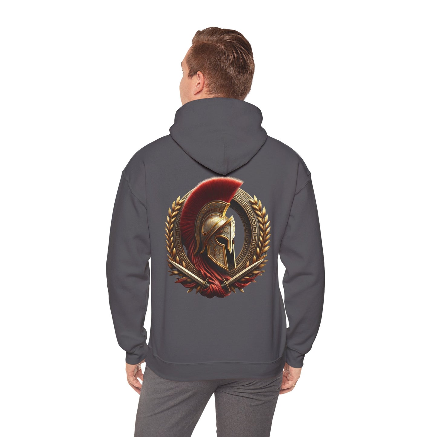 Leonidas of Sparta Hoodie – Spartan Helmet Crest Pullover