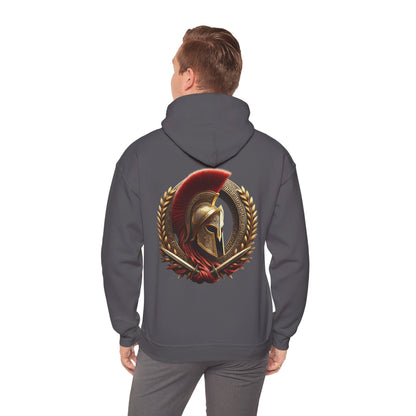 Leonidas of Sparta Hoodie – Spartan Helmet Crest Pullover
