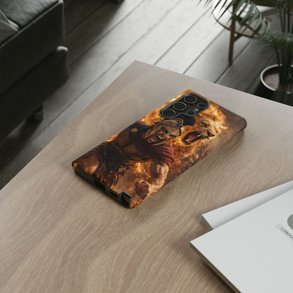 Spartan Lion Phone Case – Fierce Warrior Armor iPhone Case