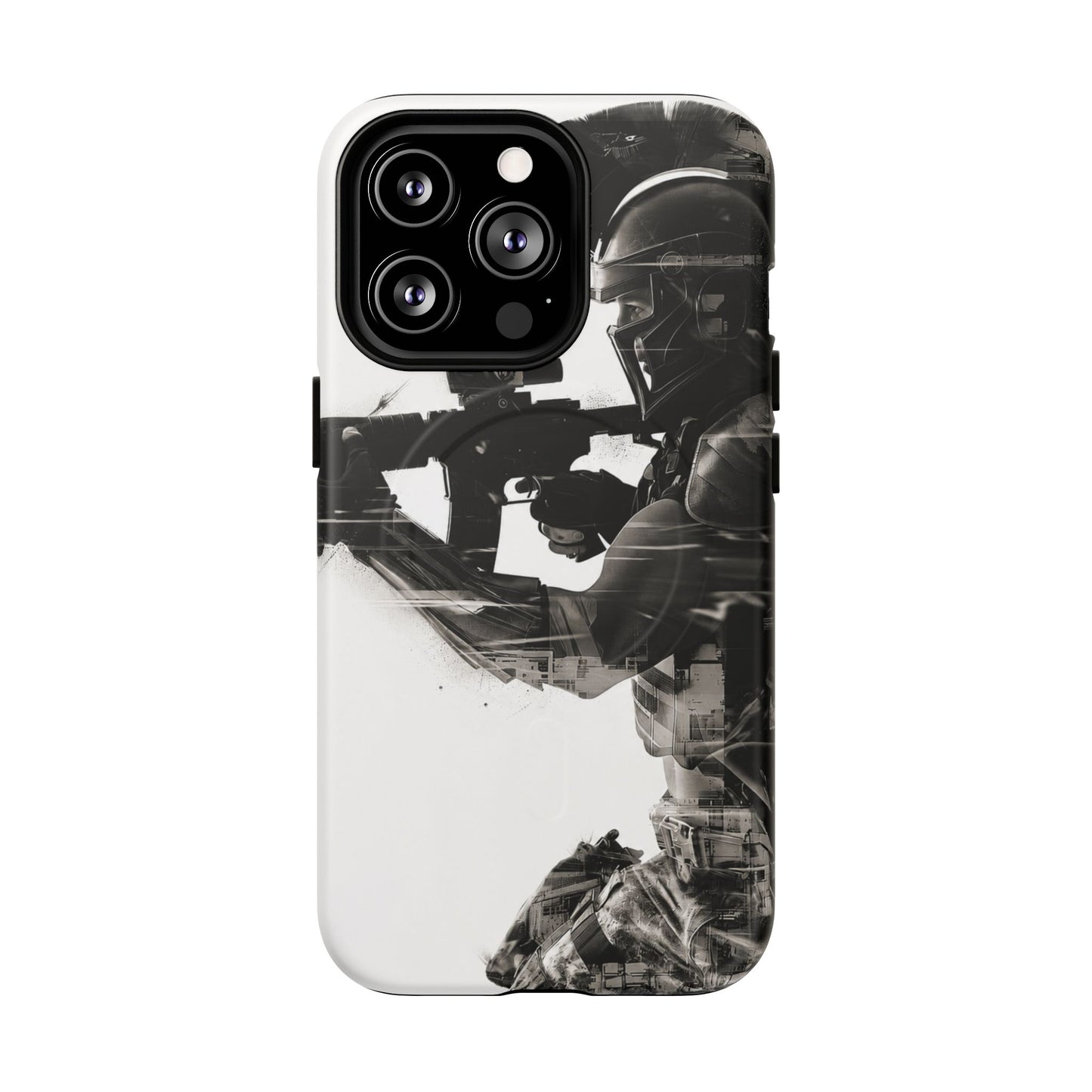 Tough Magnetic Case — Tactical Soldier Silhouette iPhone Cover