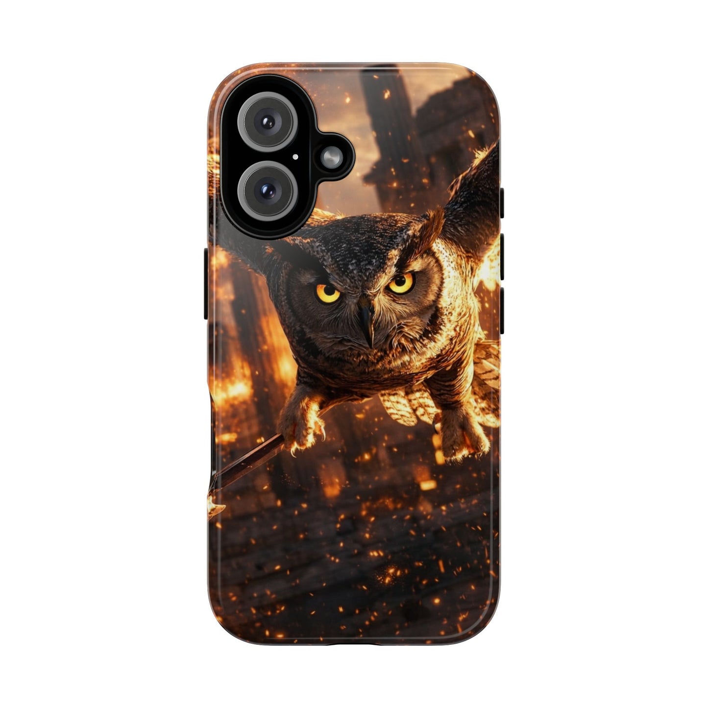 Owl in Flames Phone Case