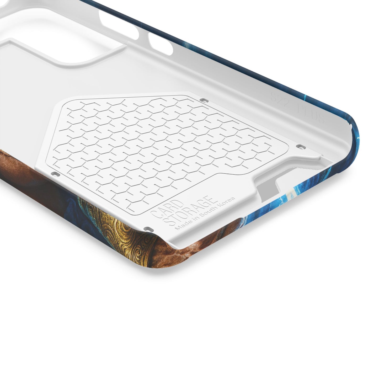 Zeus Lightning Phone Case with Card Holder — Mythic God Armor Design