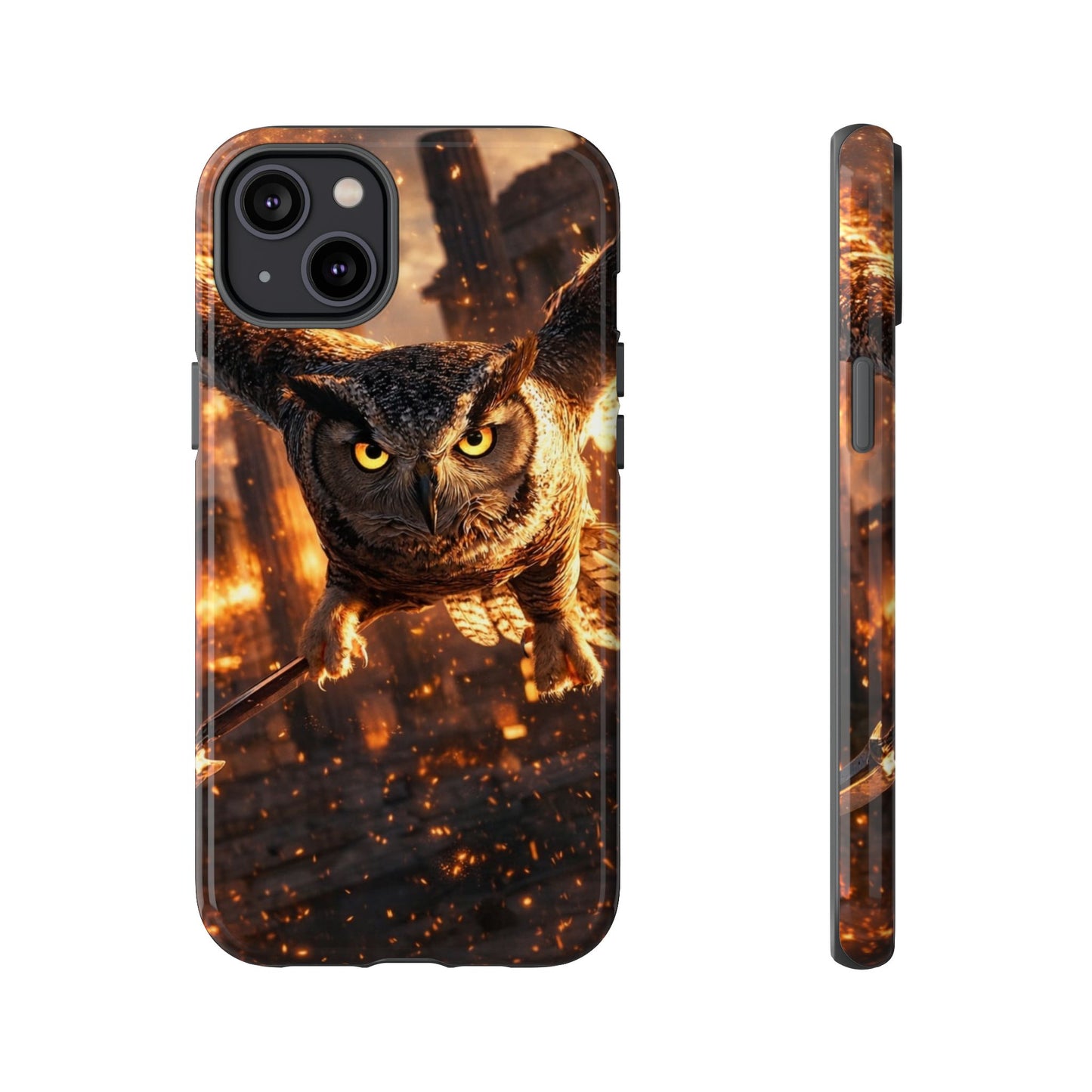 Owl in Flames Phone Case