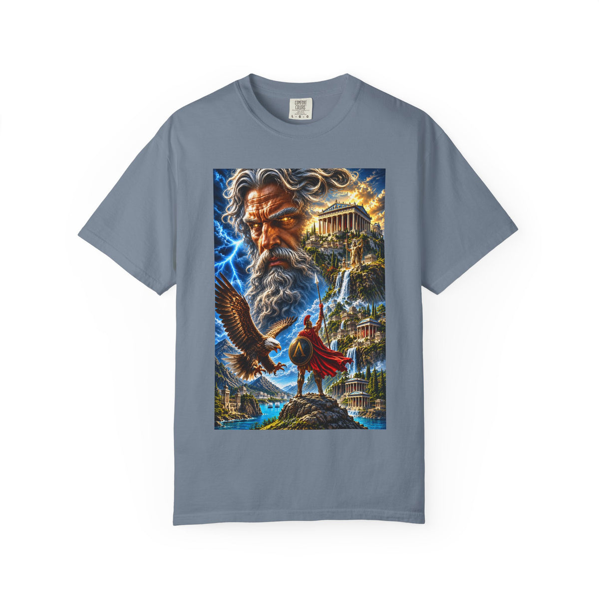Greek Mythology T-Shirt — Zeus Lightning God Design