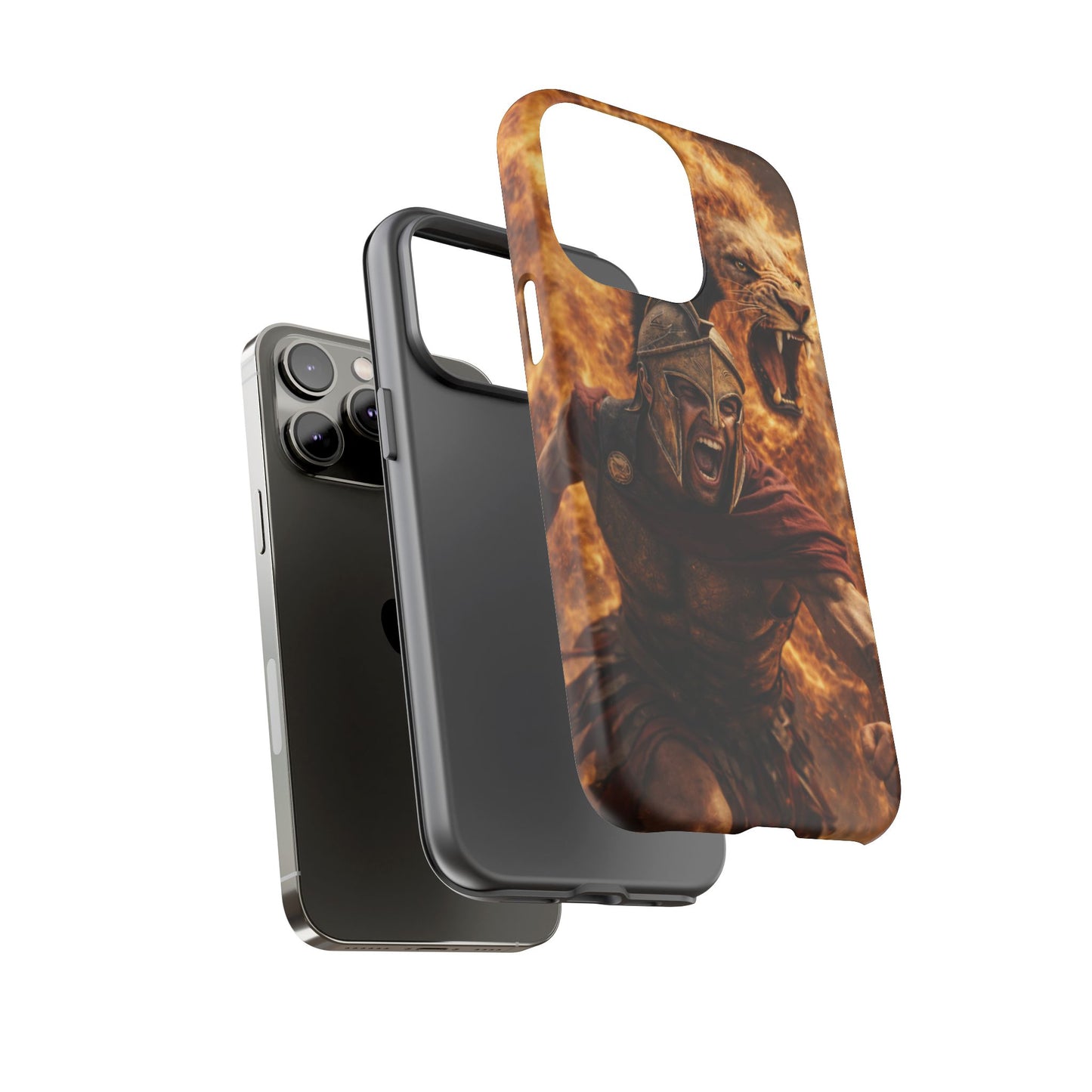 Spartan Lion Phone Case – Fierce Warrior Armor iPhone Case