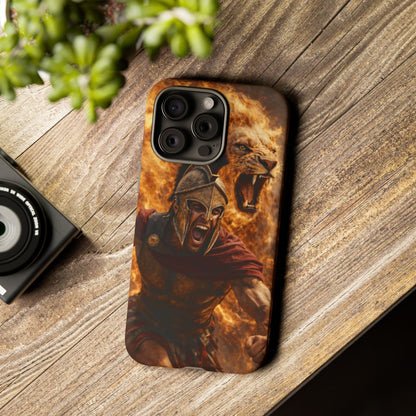 Spartan Lion Phone Case – Fierce Warrior Armor iPhone Case