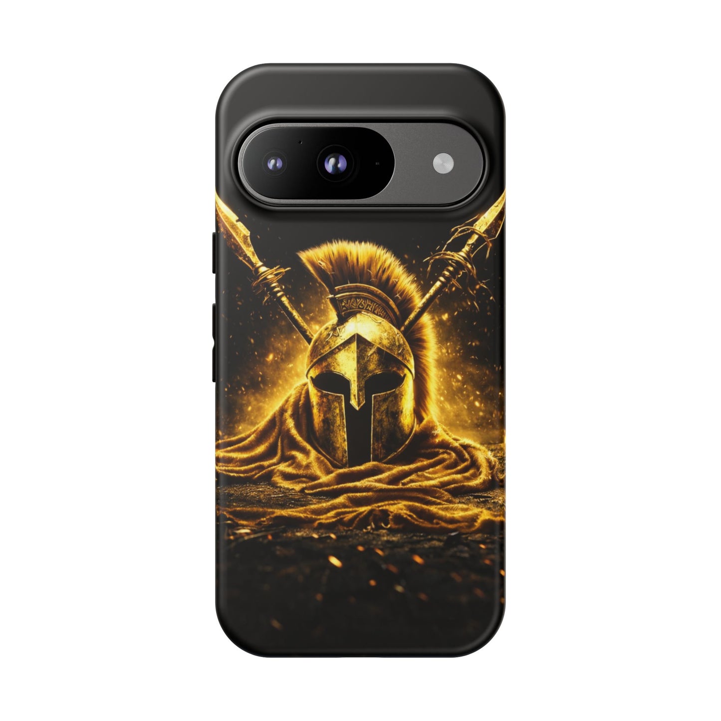 Spartan Helmet Gold Phone Case - Tough Warrior Armor Phone Cover