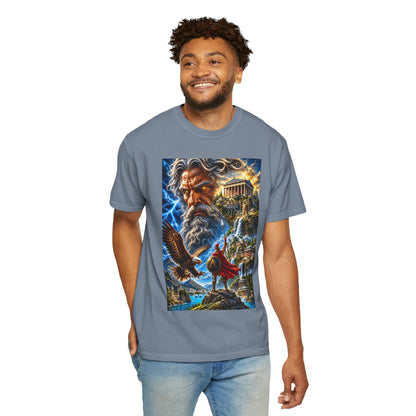 Greek Mythology T-Shirt — Zeus Lightning God Design