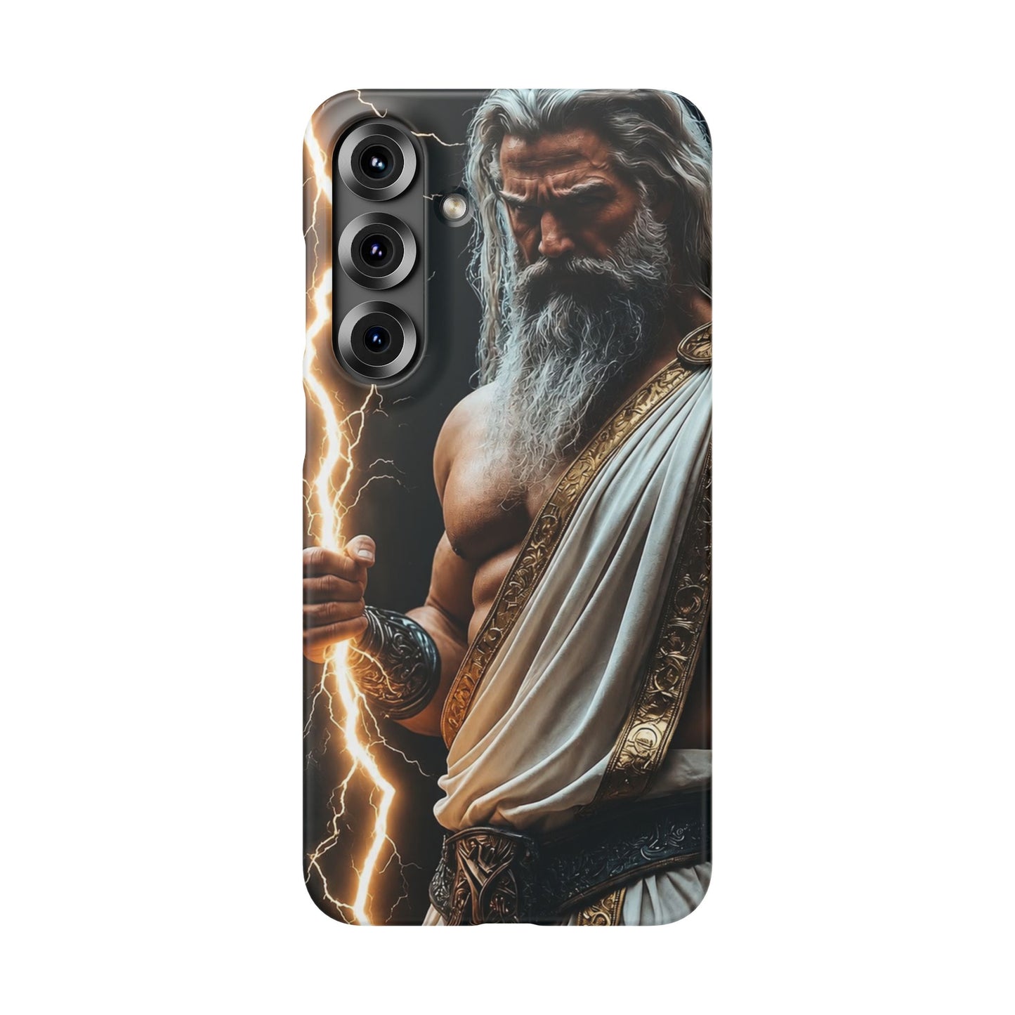 Zeus Lightning Phone Case — Mythic God Portrait Snap Case